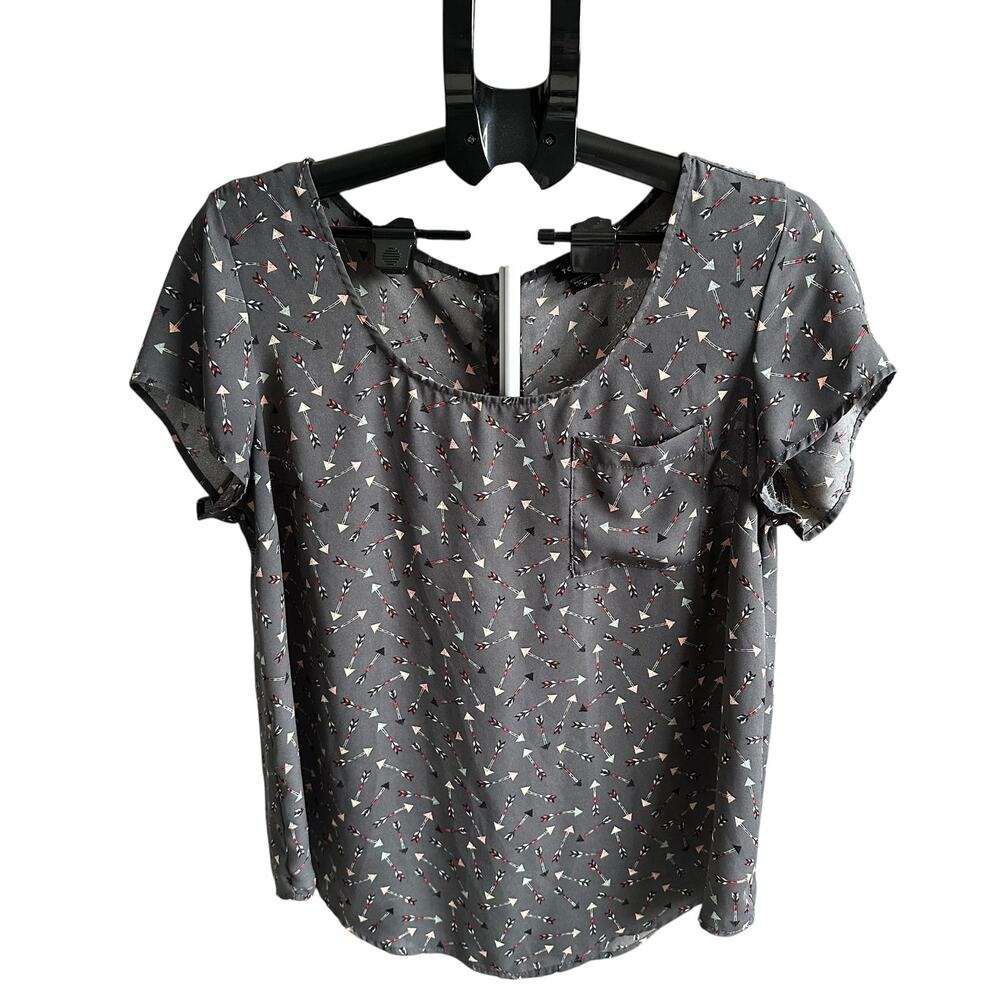 Torrid Gray Arrow Top Women's Size Plus Size 0 | 12-14